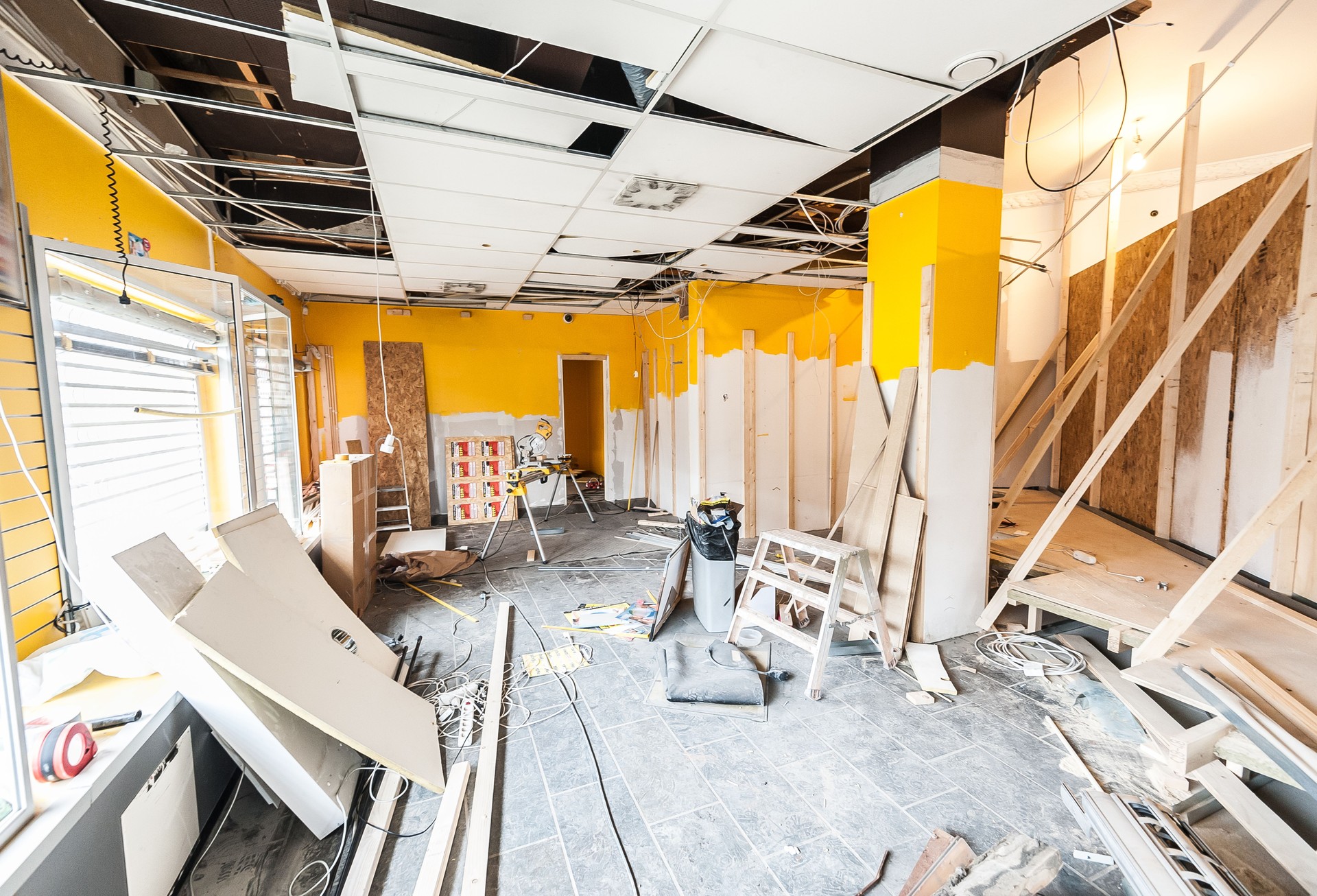 Interior of a shop being torn down for rebuilding...